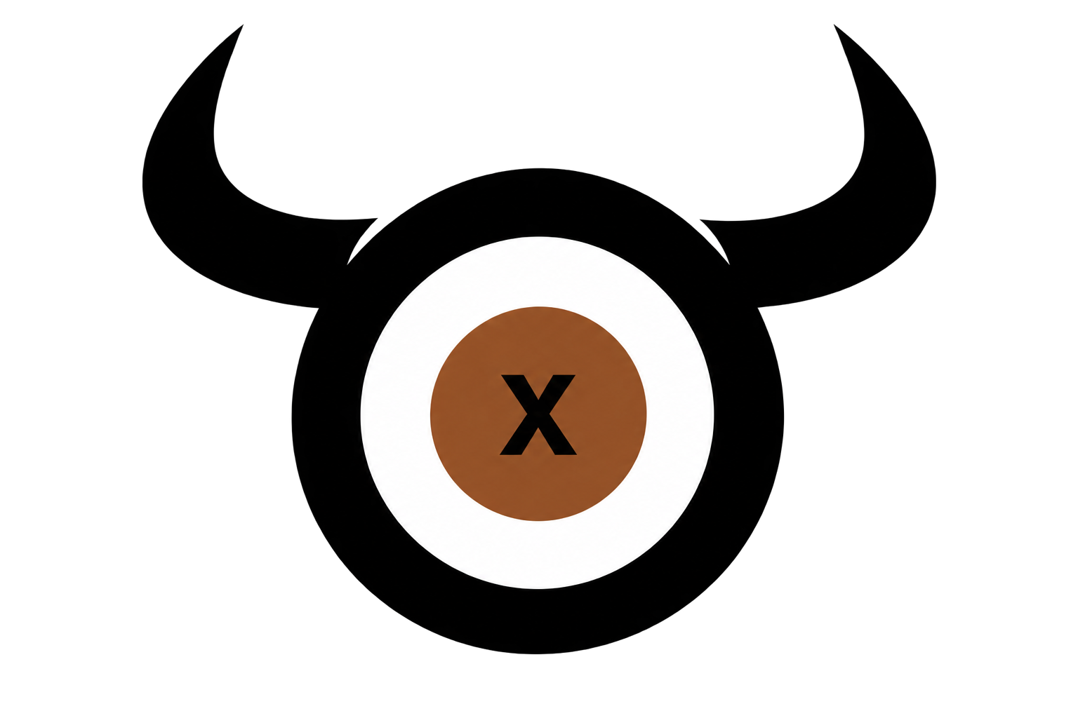 $ASS bull logo with copper X